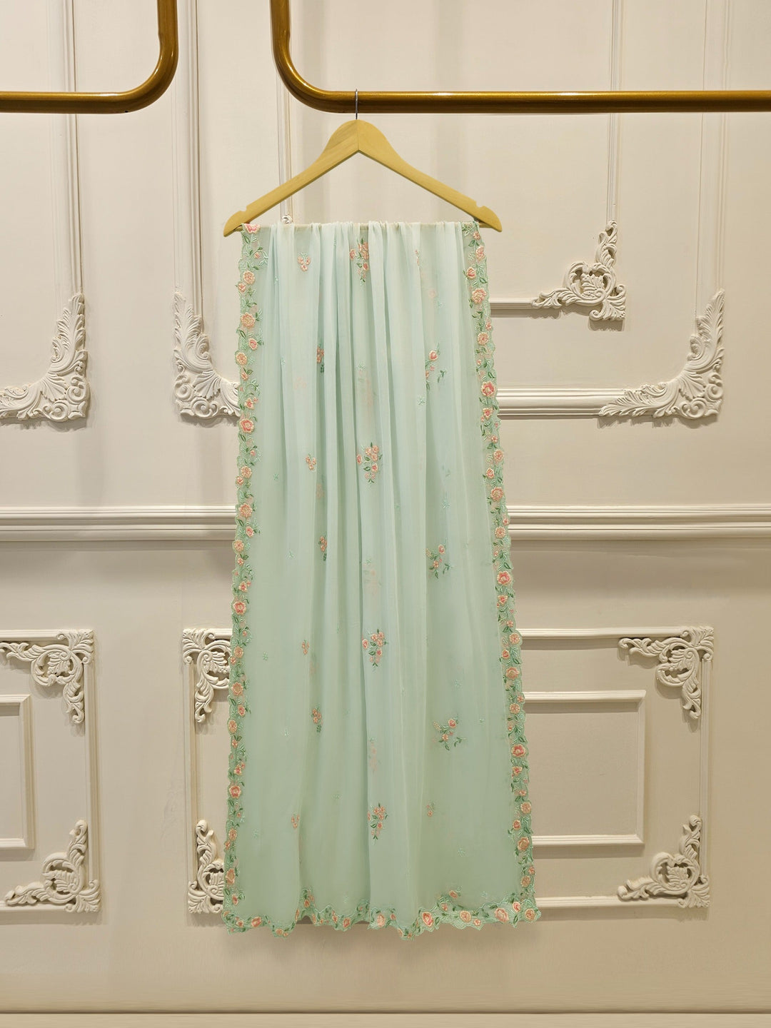 3 Piece- Pure  Sheesha Silk Embroidered Suit