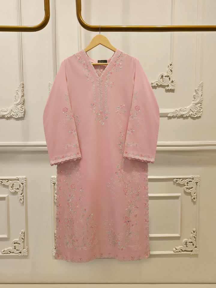 2 Piece - Embroidered Cambric Suit