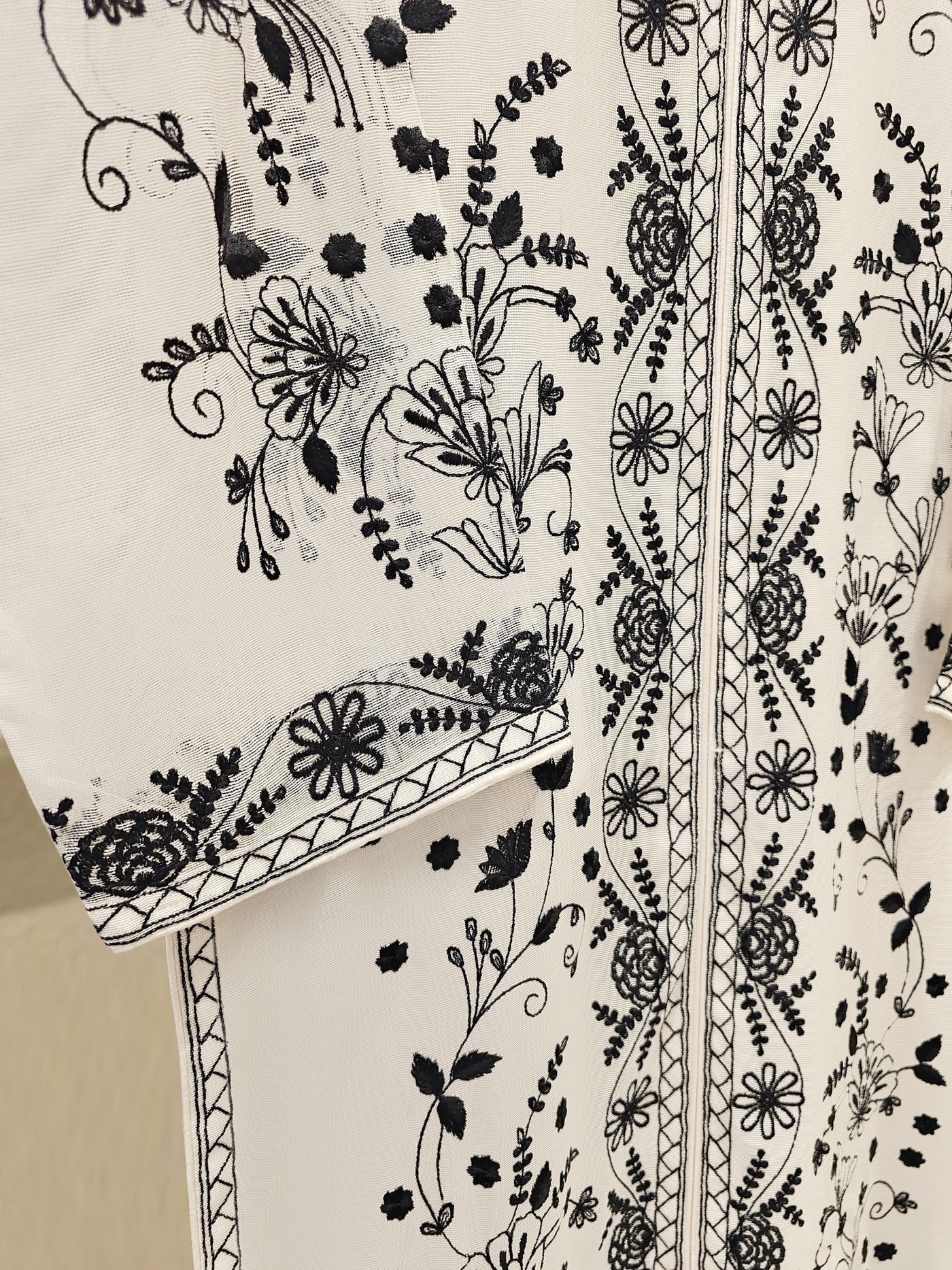 3 Piece - Pure Embroidered Cotton Net Suit