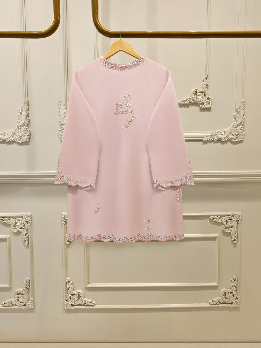 2 Piece - Embroidered Cambric Suit