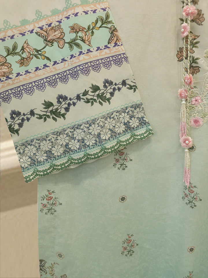 2 Piece Digital Printed Embroidered Lawn Suit