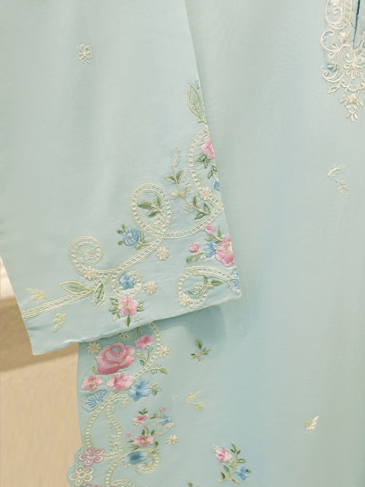 2 Piece - Embroidered Cambric Suit