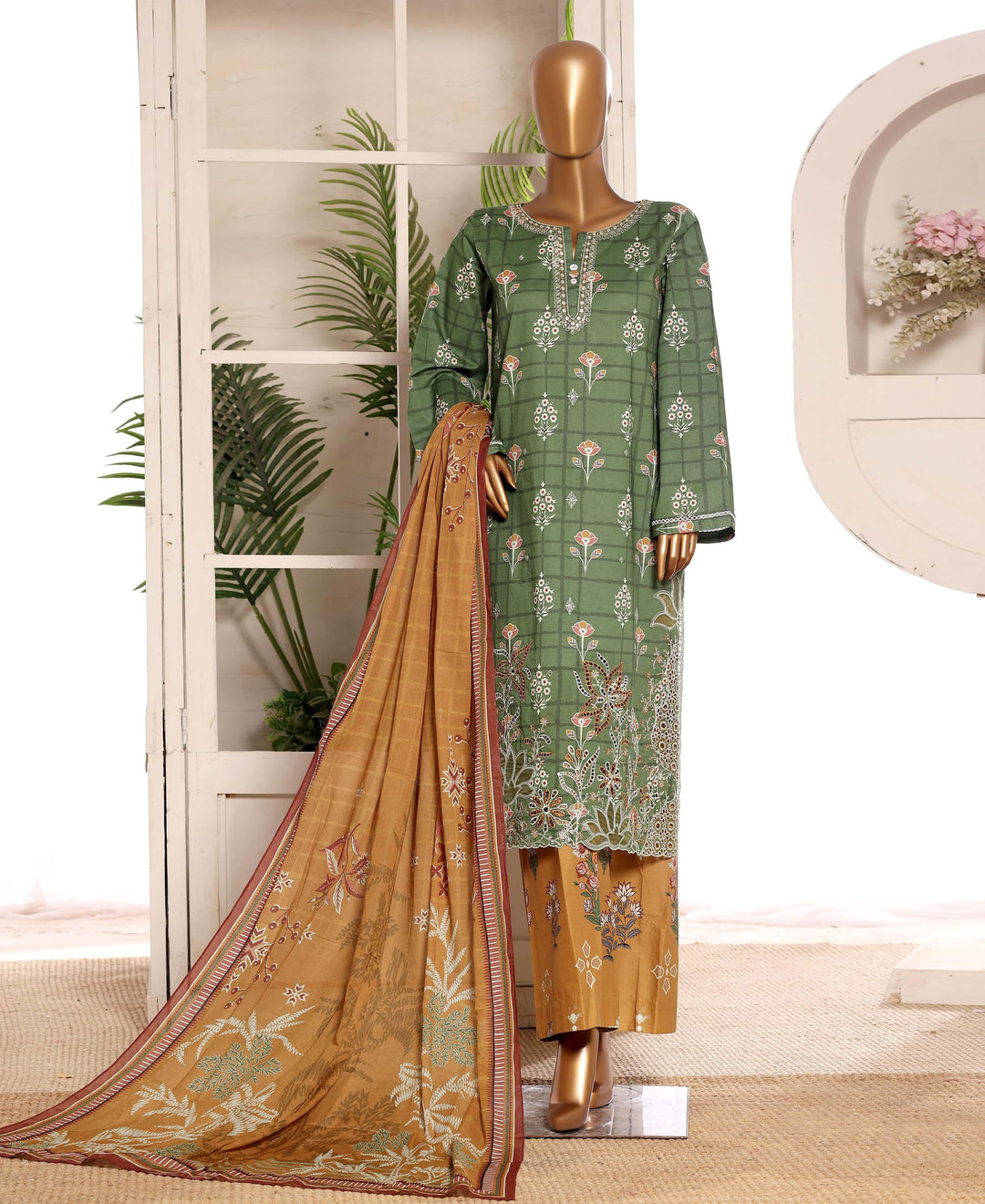 Embroidered Lawn  3Piece Stitched