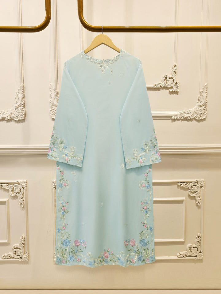 2 Piece - Embroidered Cambric Suit