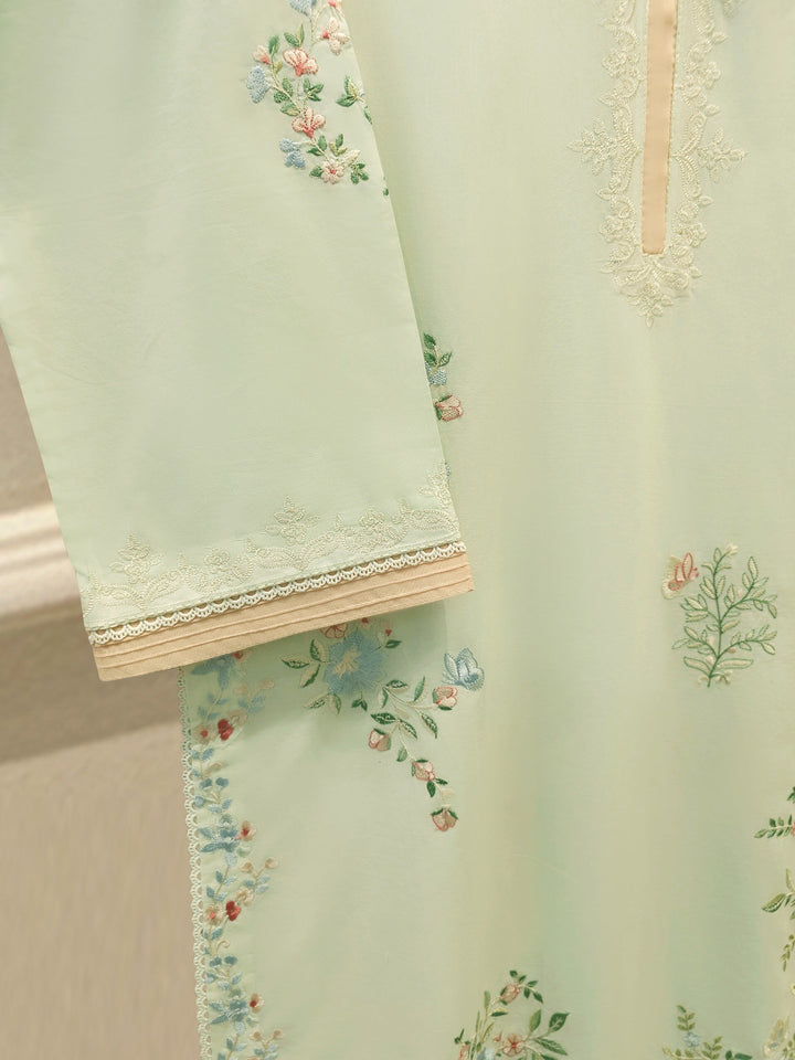 2 Piece - Embroidered Cambric Suit