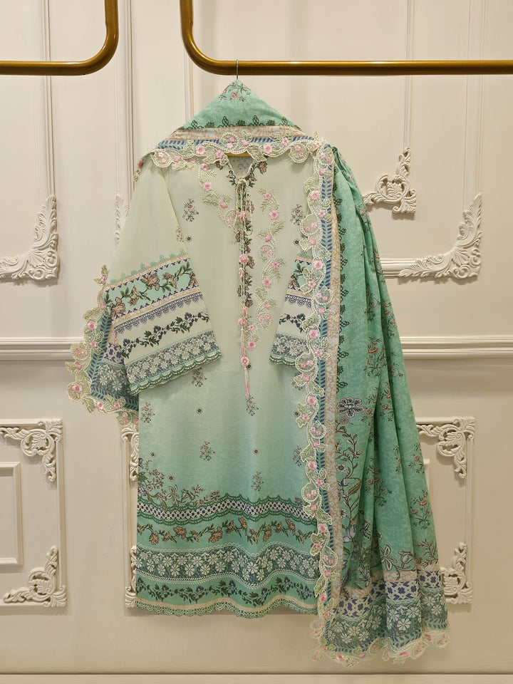 2 Piece Digital Printed Embroidered Lawn Suit