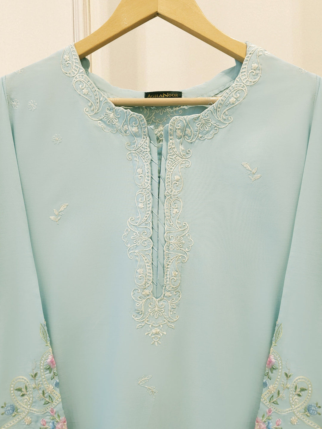 2 Piece - Embroidered Cambric Suit