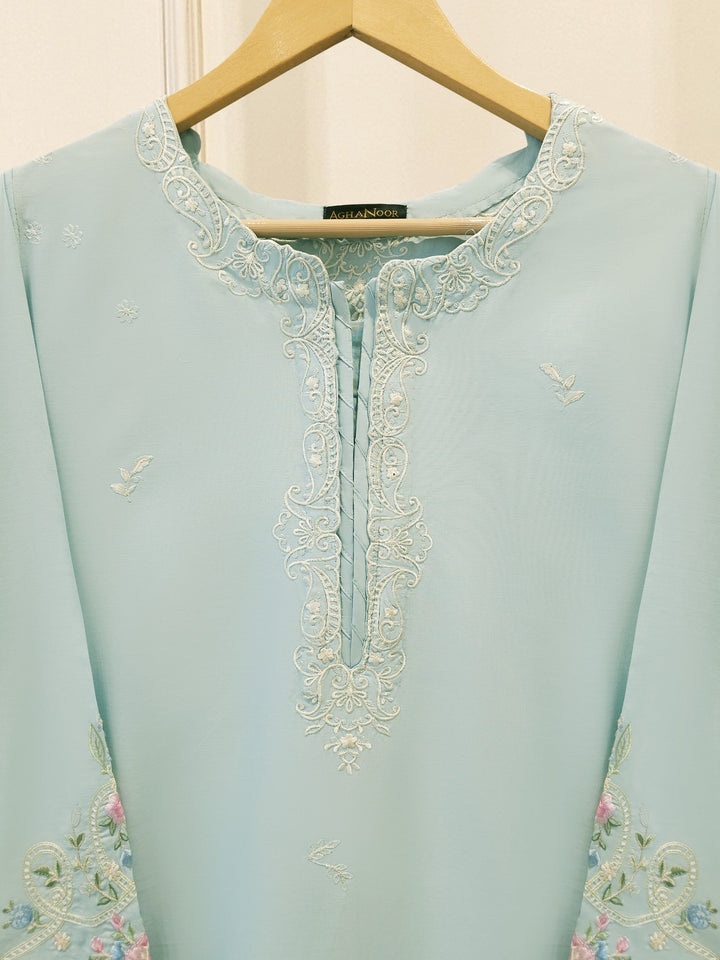 2 Piece - Embroidered Cambric Suit