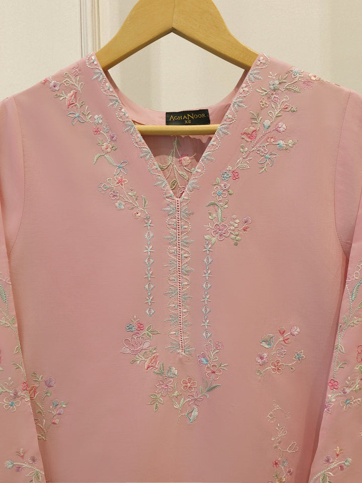 2 Piece - Embroidered Cambric Suit
