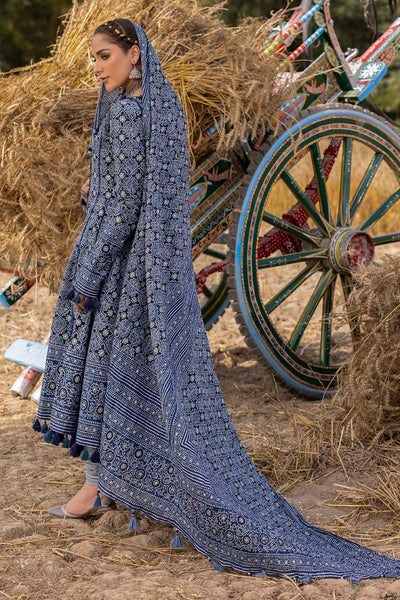 3 Piece Unstitched Silver Printed Lawn Suit