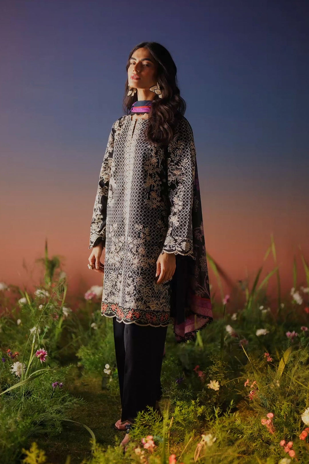 Mirha - 3 Piece Embroidered