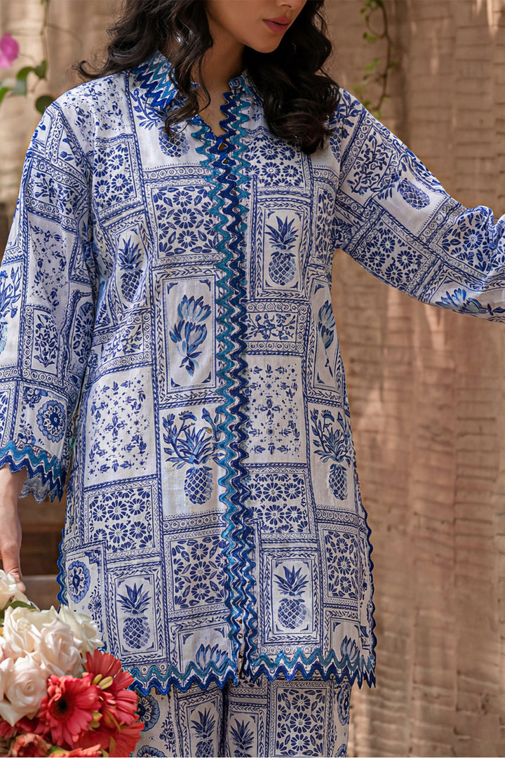 Printed Strip Lawn Stitched 2 Piece (Shirt/Trouser)