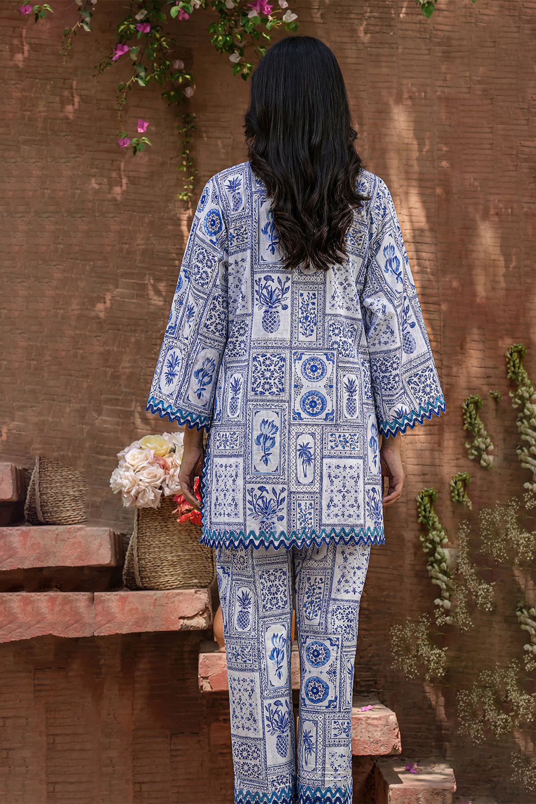 Printed Strip Lawn Stitched 2 Piece (Shirt/Trouser)
