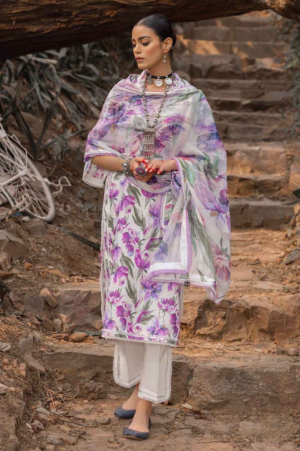 GUL AHMED Unstitched Printed Lawn Suit