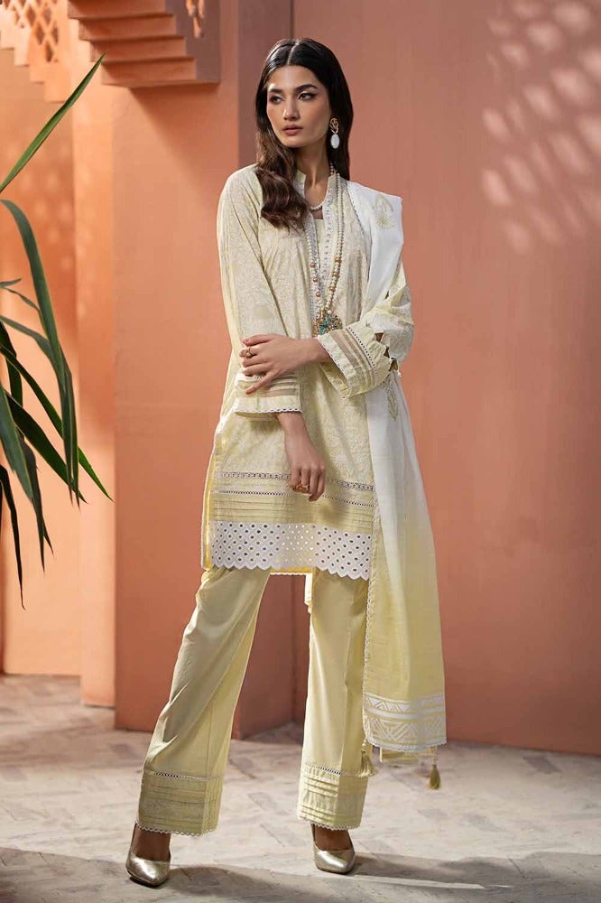 Gul Ahmed Lacquer Printed Embroidered Lawn