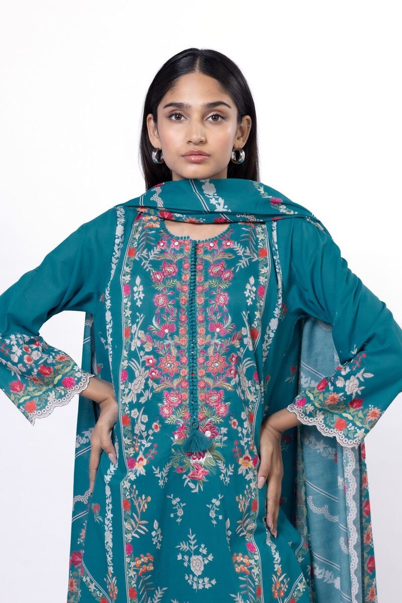 Embroidered | Lawn Fabrics 3 Piece