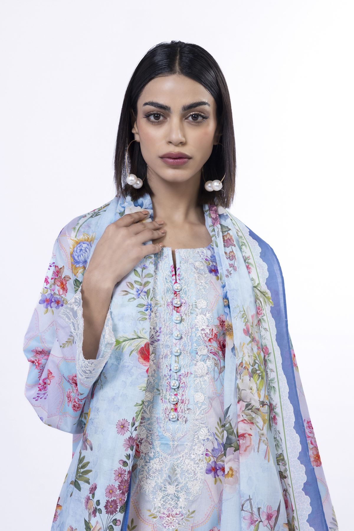 Embroidered | Lawn Fabrics 3 Piece