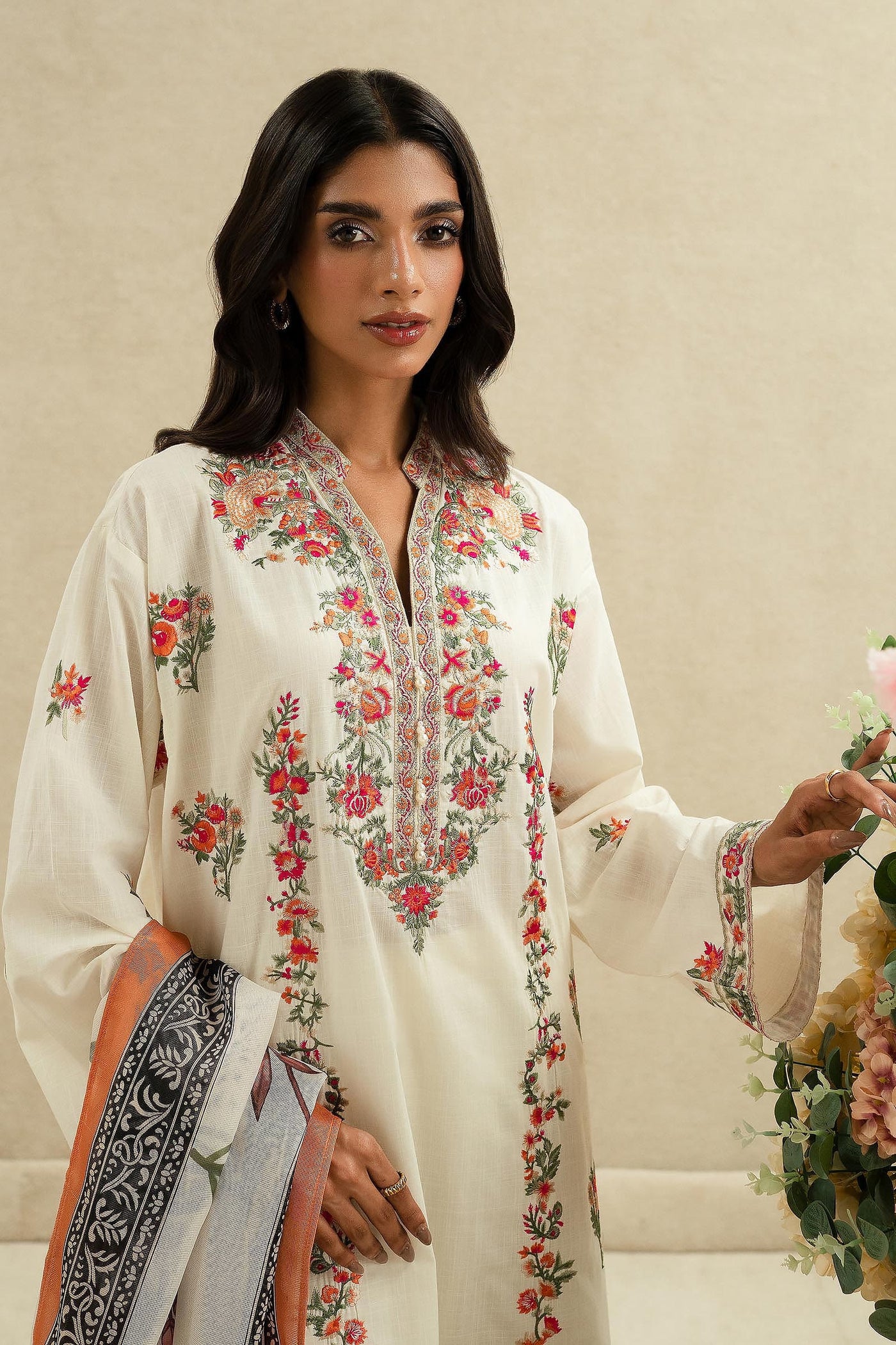 SANA SAFINAZ PRET SHIRT WITH DUPATTA || SS24SGE201