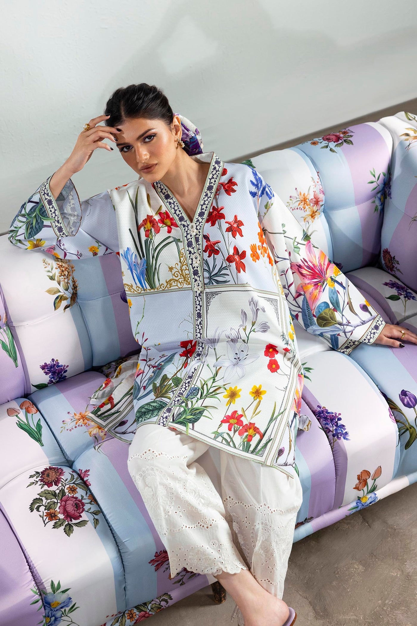 Stitched Multi Printed Shirt