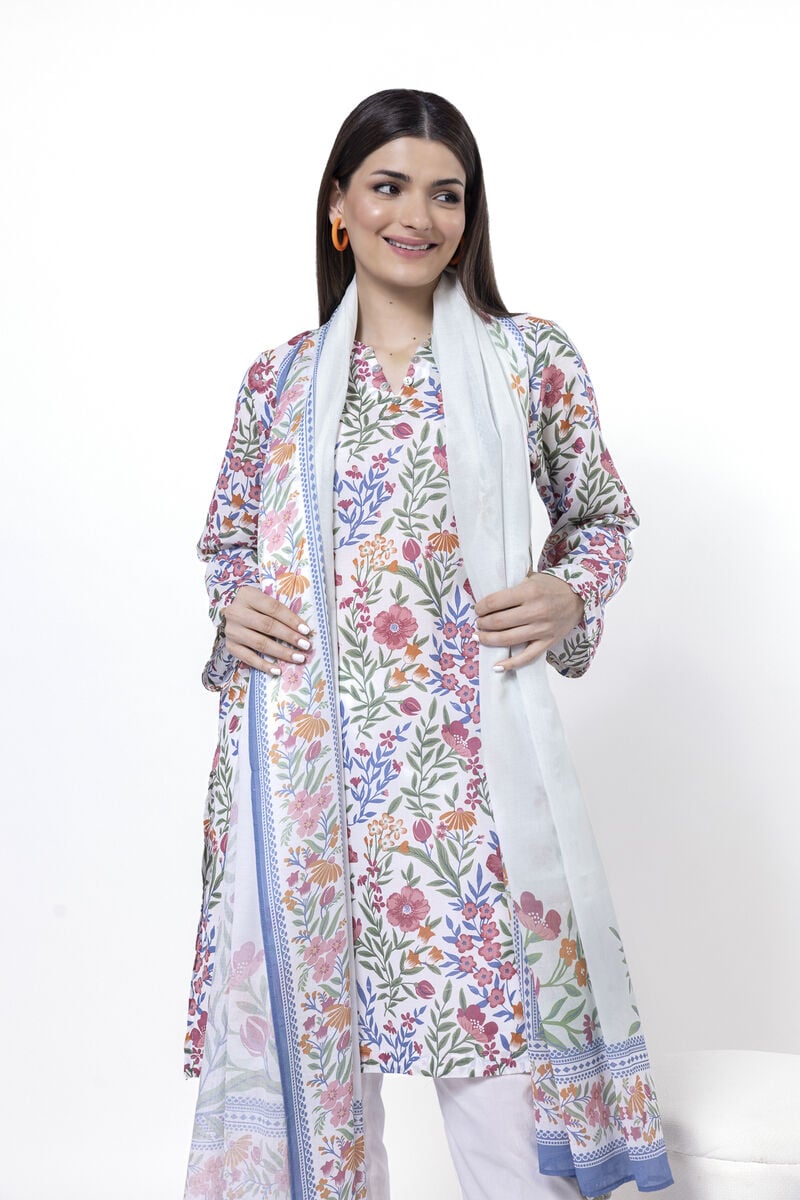 Printed | Lawn Fabrics 2 Piece | Top and Dupatta