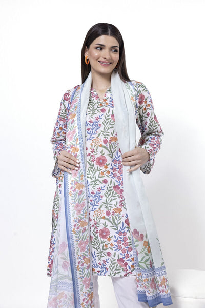 Printed | Lawn Fabrics 2 Piece | Top and Dupatta