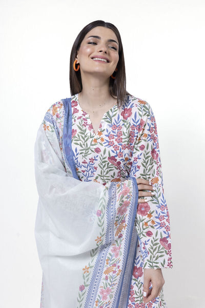 Printed | Lawn Fabrics 2 Piece | Top and Dupatta
