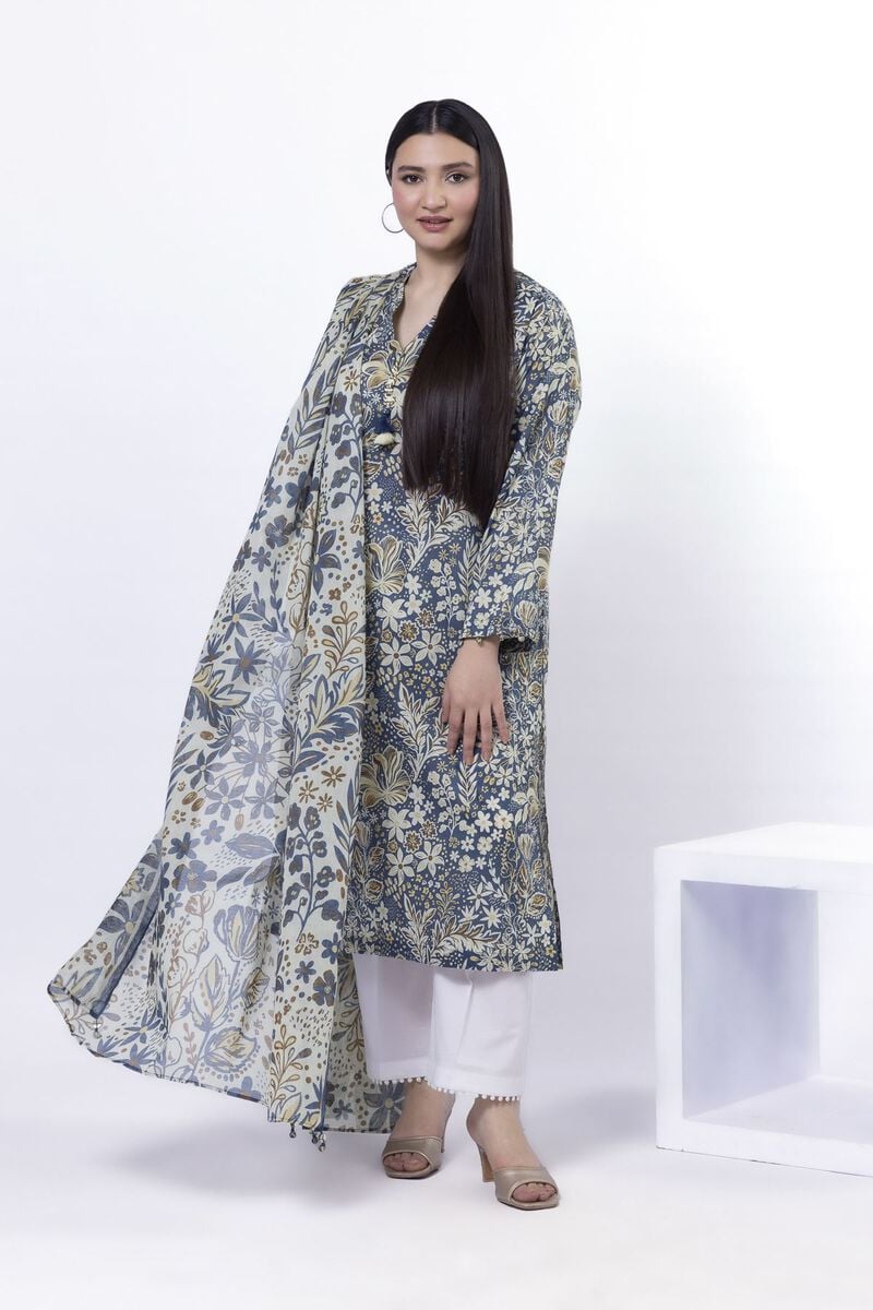 Printed | Lawn Fabrics 2 Piece | Top and Dupatta