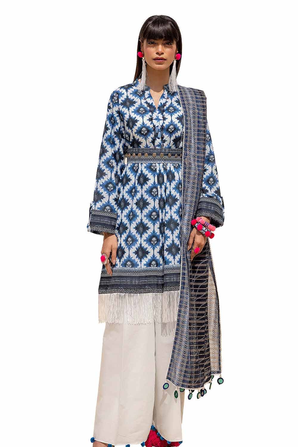 GUL AHMED Unstitched Printed Lawn Suit