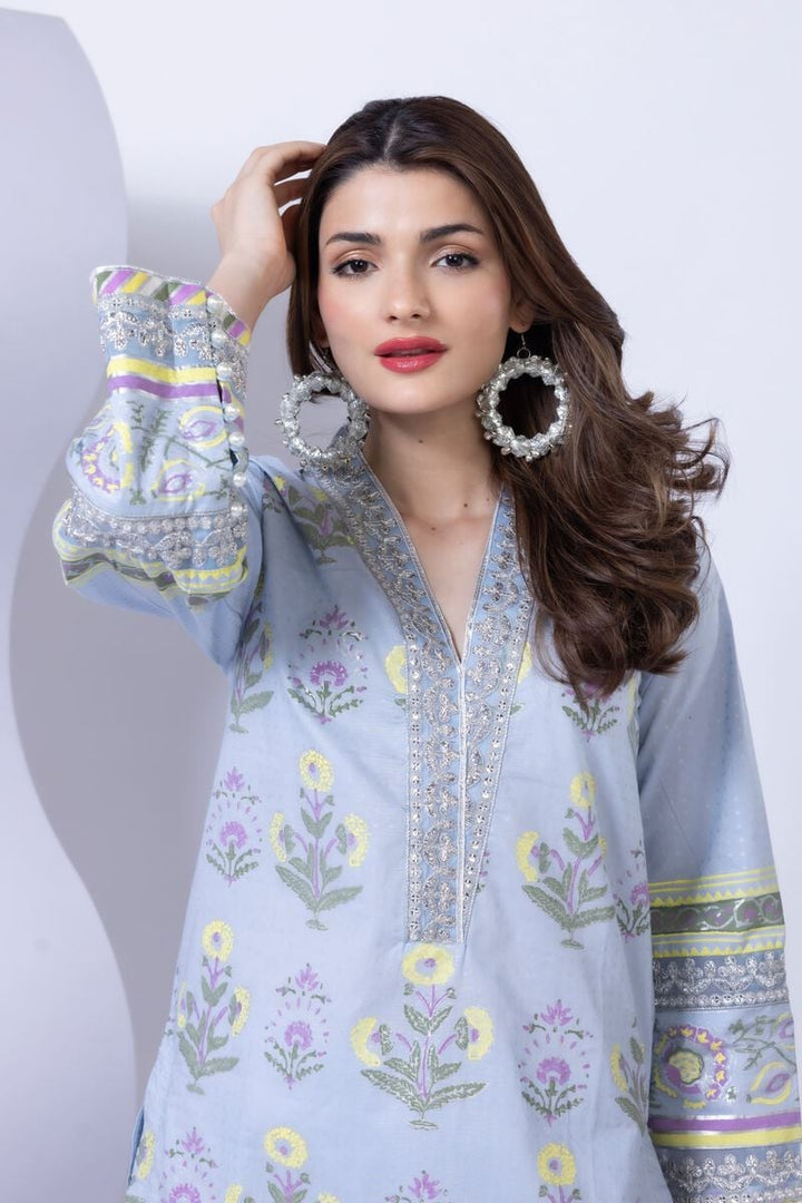 Embroidered Elevated Cambric With Cotton Dupatta