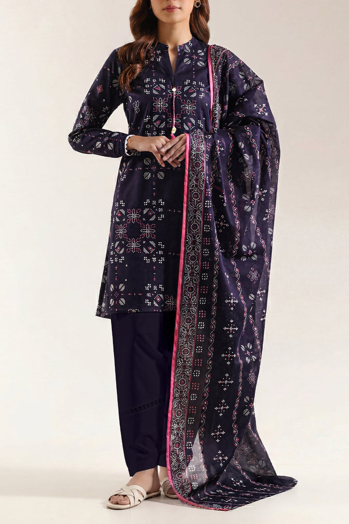 Unstitched Printed Lawn 3 Piece