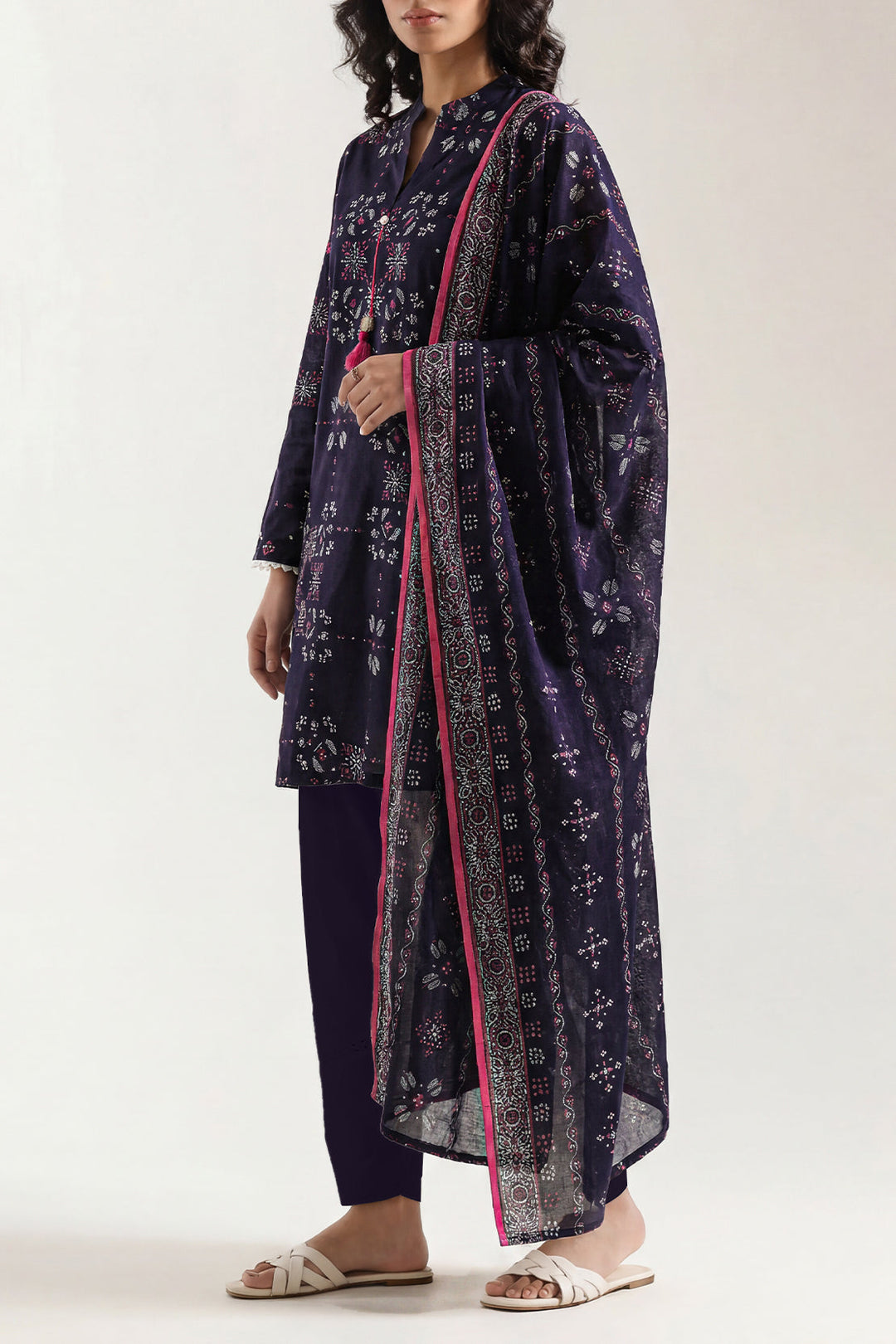 Unstitched Printed Lawn 3 Piece