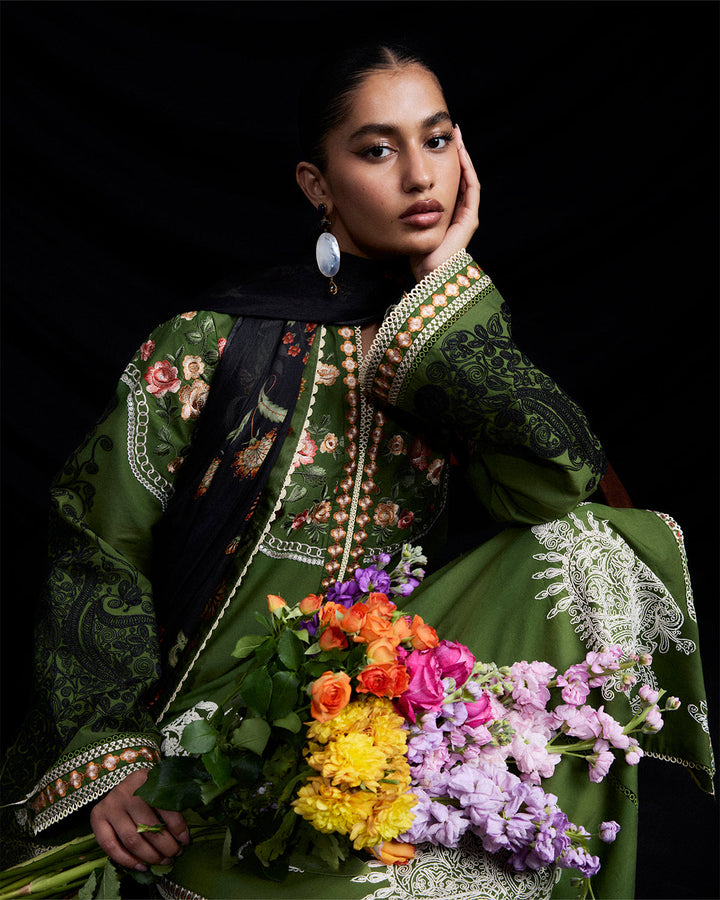 Floral Dori Embroidered Set