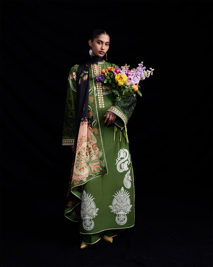 Floral Dori Embroidered Set
