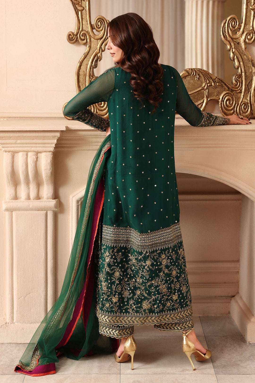 3-PC Unstitched Embroidered  Luxury Chiffon