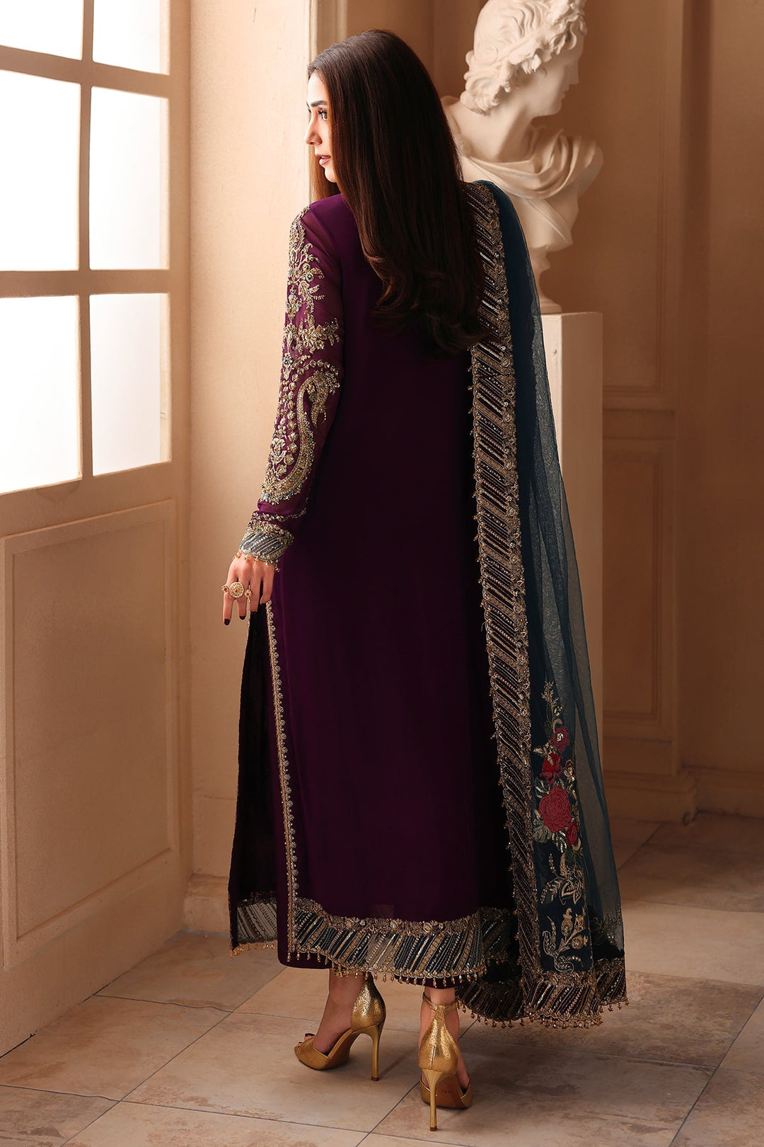 3-PC Unstitched Embroidered  Luxury Chiffon