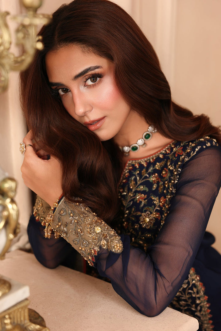 3-PC Unstitched Embroidered  Luxury Chiffon