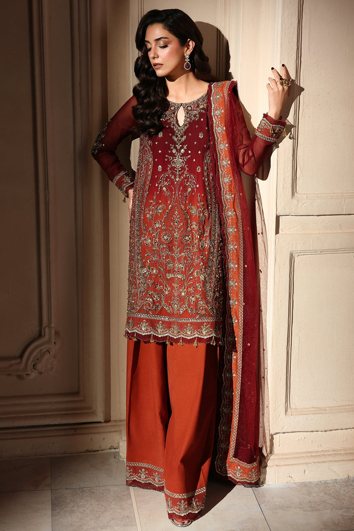 3-PC Unstitched Embroidered  Luxury Chiffon
