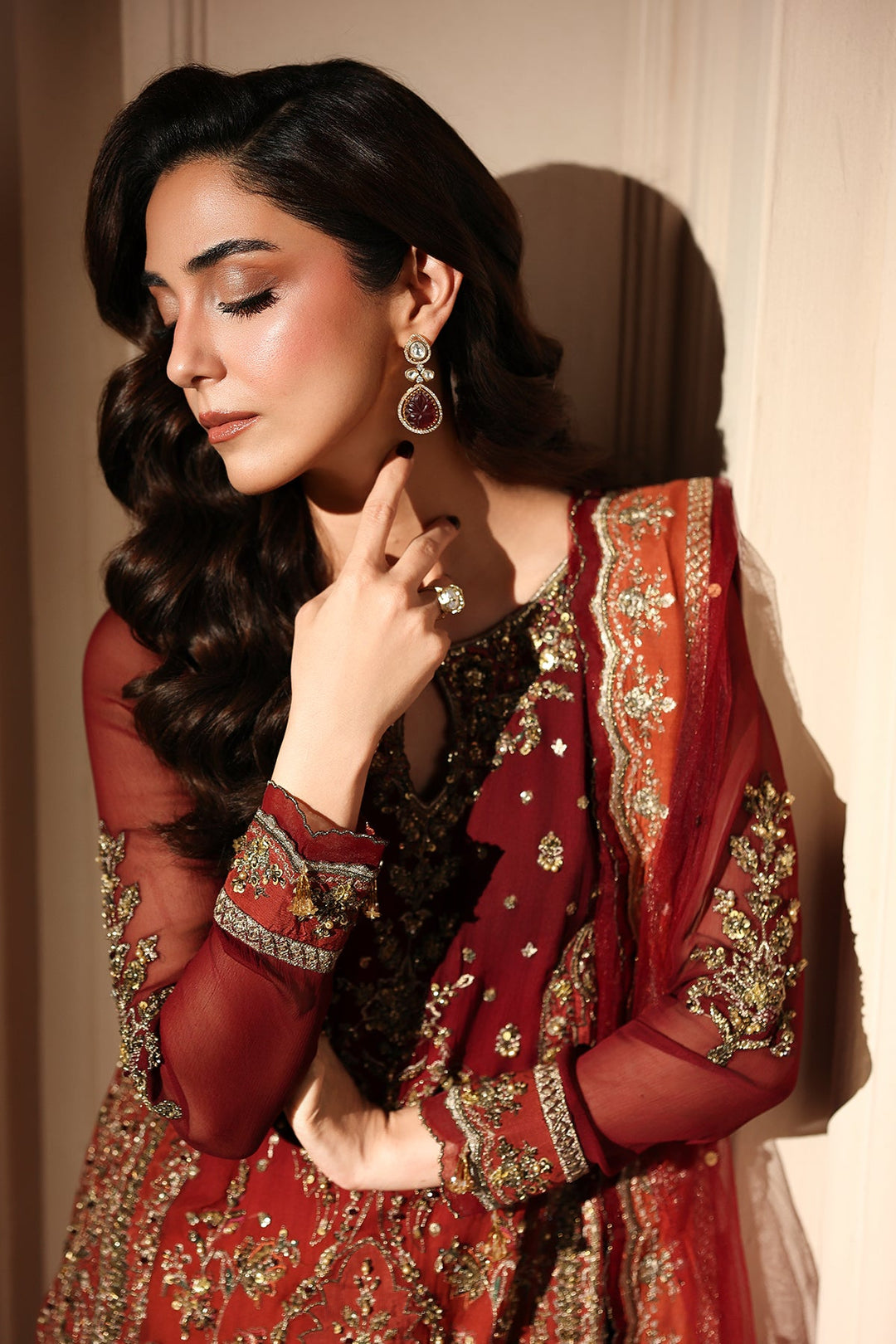 3-PC Unstitched Embroidered  Luxury Chiffon