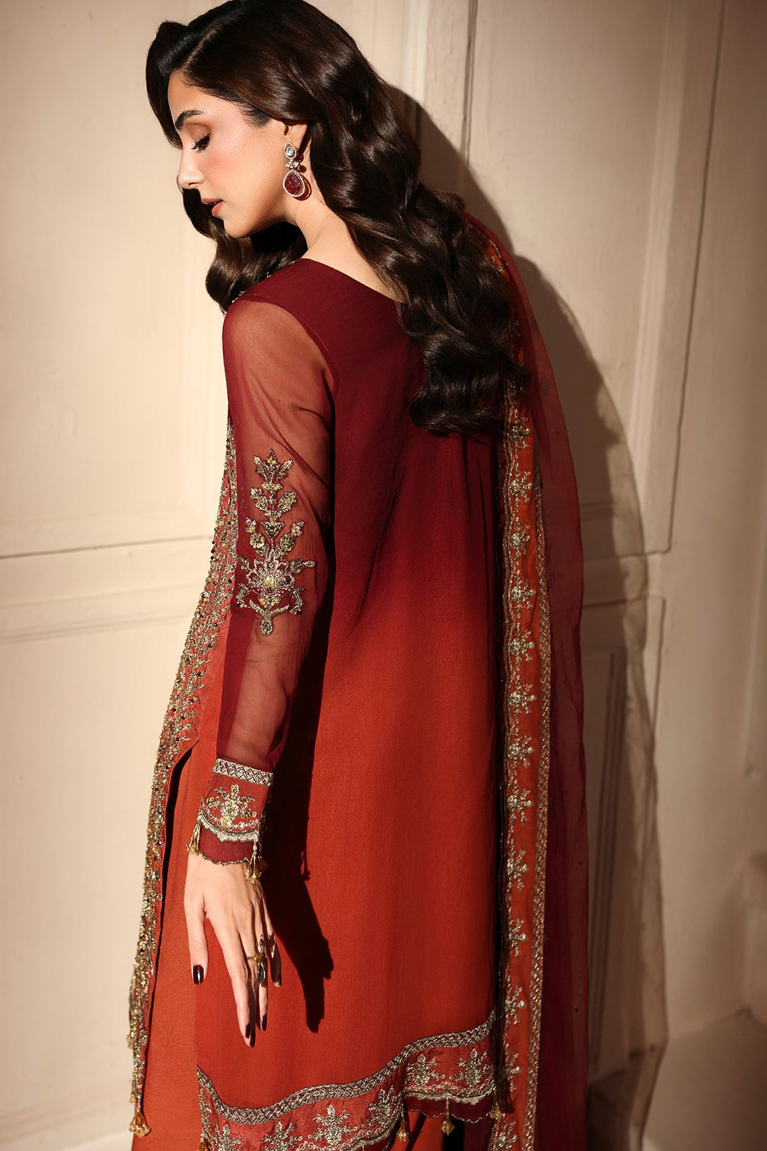 3-PC Unstitched Embroidered  Luxury Chiffon