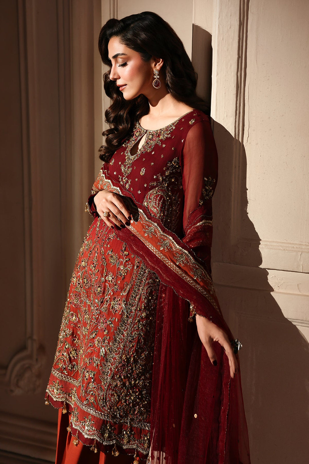 3-PC Unstitched Embroidered  Luxury Chiffon