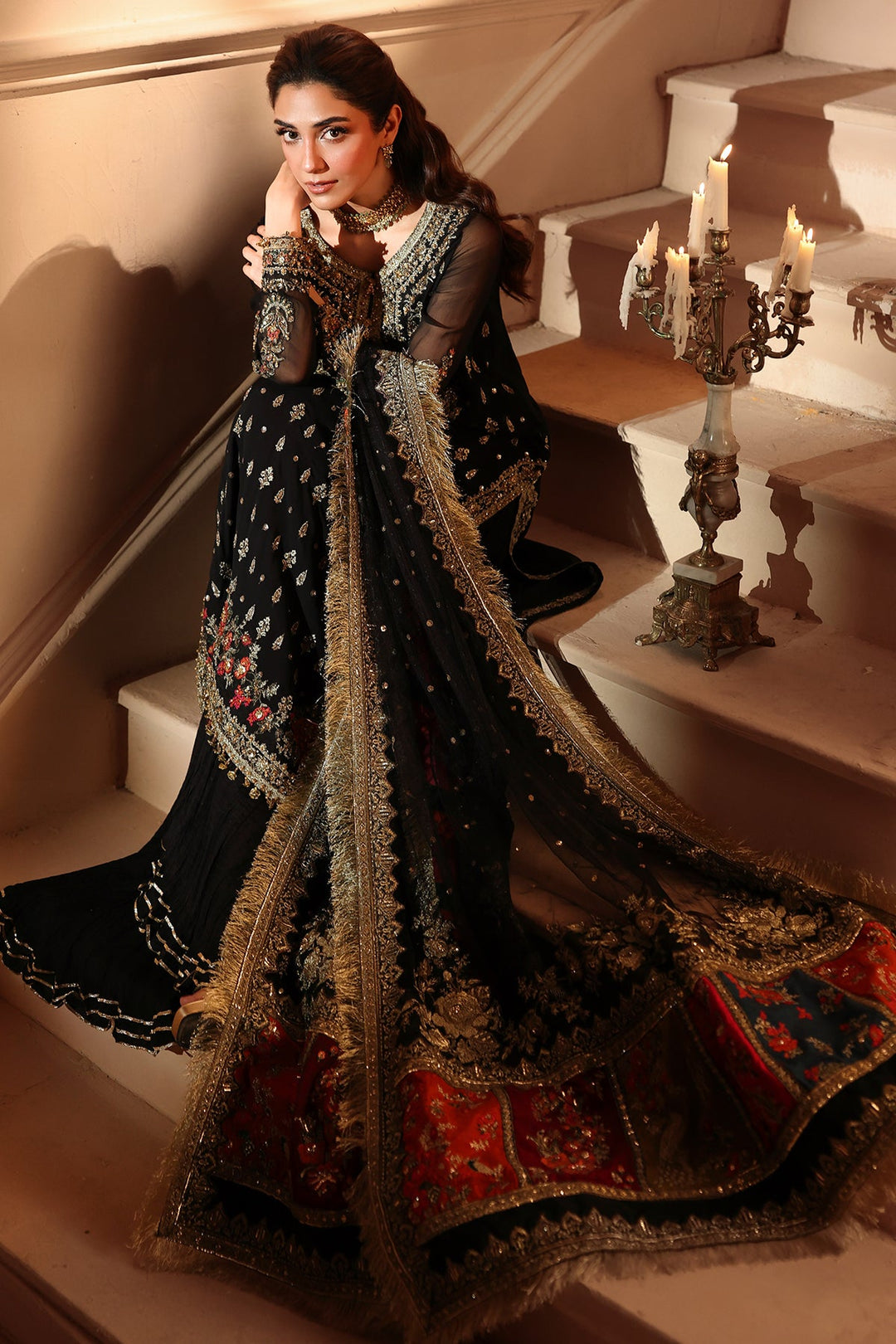 3-PC Unstitched Embroidered  Luxury Chiffon
