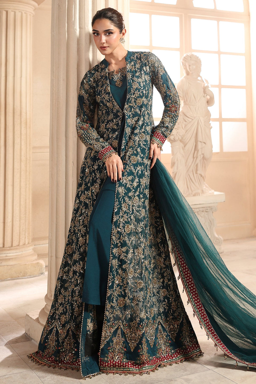 3-PC Unstitched Embroidered  Luxury Chiffon
