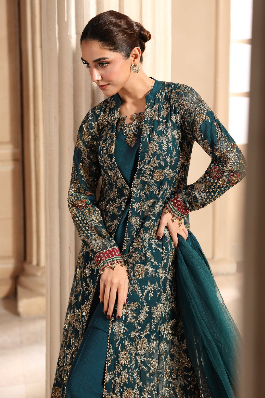 3-PC Unstitched Embroidered  Luxury Chiffon