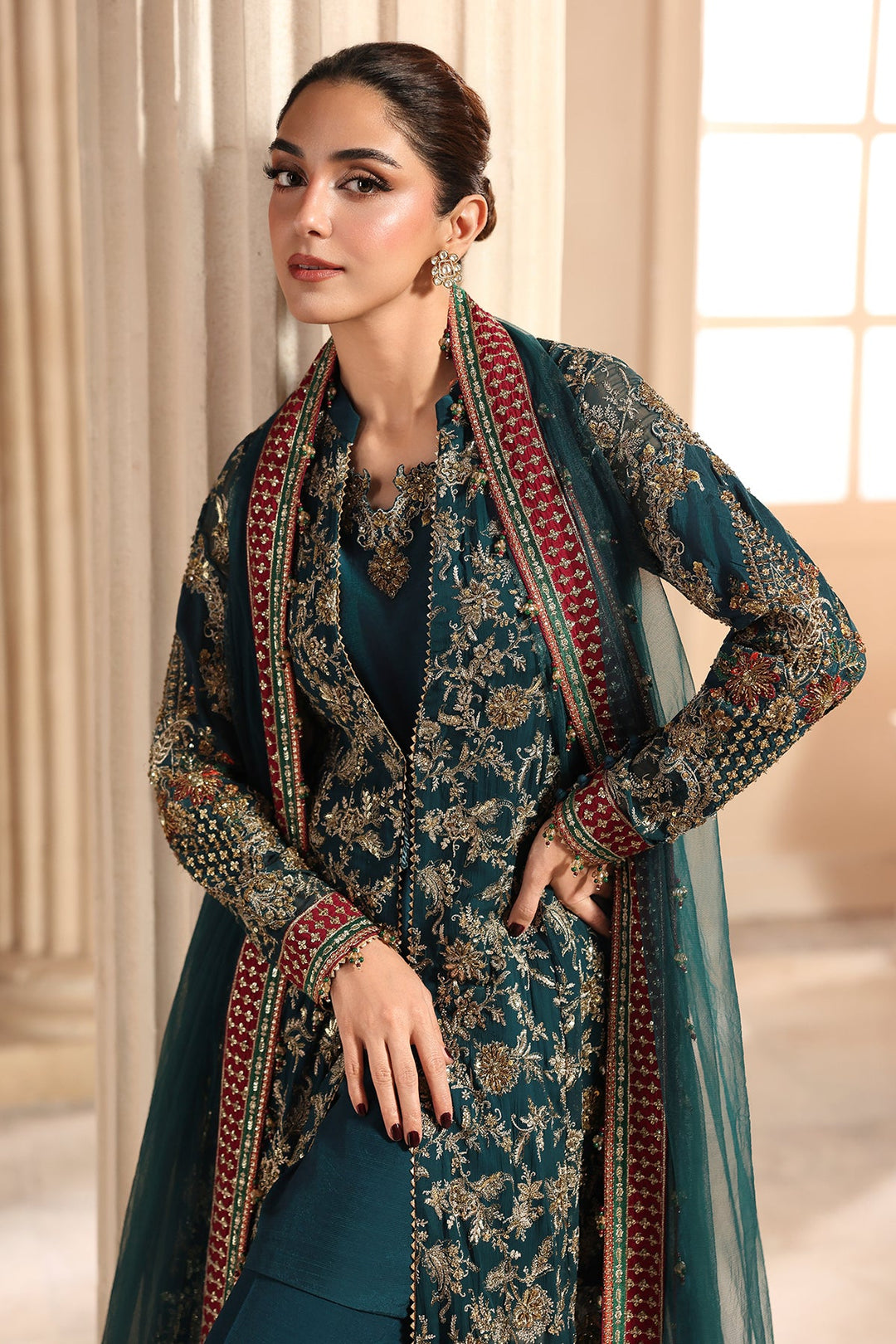 3-PC Unstitched Embroidered  Luxury Chiffon