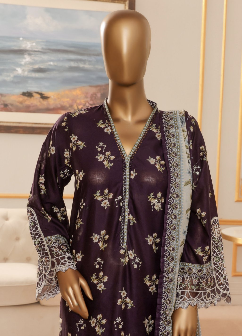 Exclusive chikankari Stitched 3 Piece