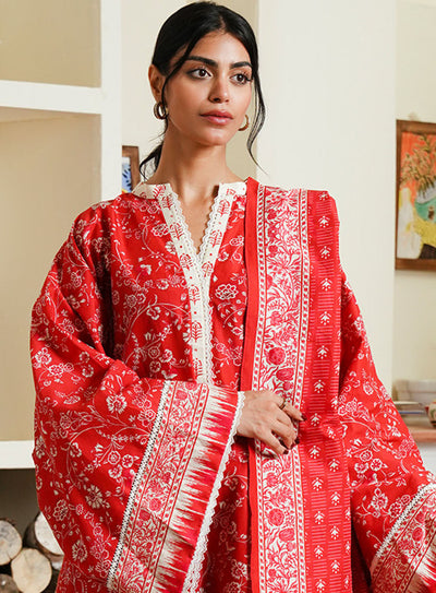 Zellbury|| Printed Cambric 3 Piece stitched Suit